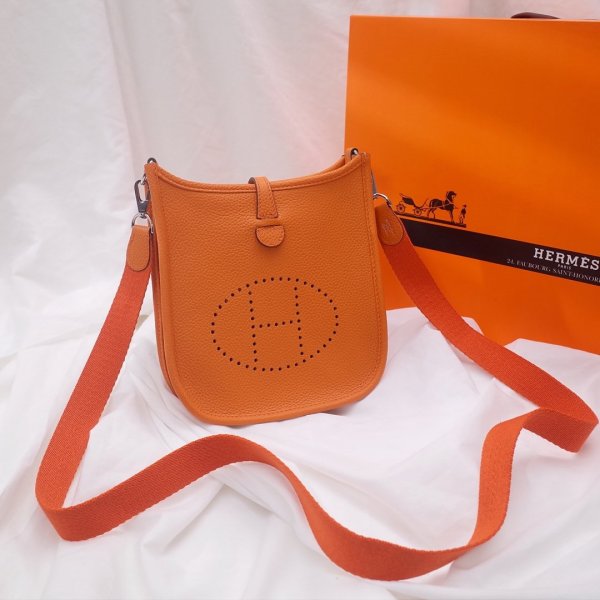 Hermes bolss Réplicas mini evelyne naranja – Réplica de bolsos lujo aaa