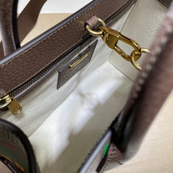 La mejor Réplicas de Gucci 100 Small Tote 680956 Bolsa en cuero marrón-6