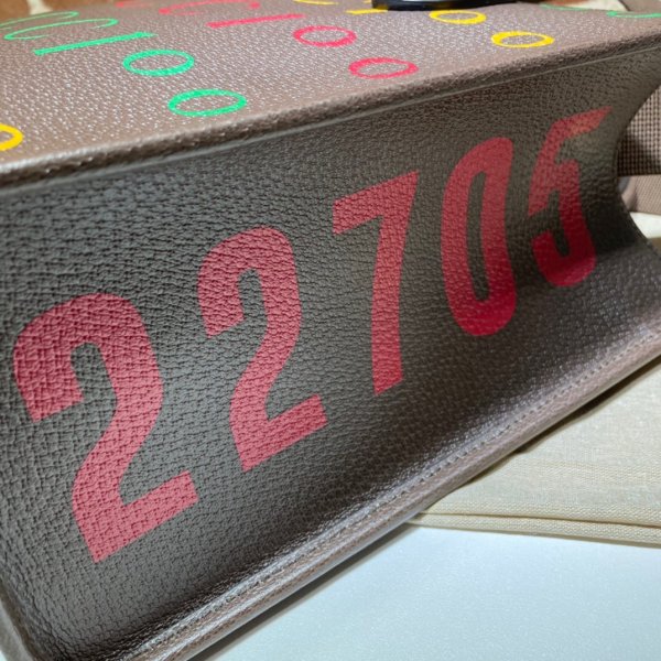 La mejor Réplicas de Gucci 100 Small Tote 680956 Bolsa en cuero marrón-8